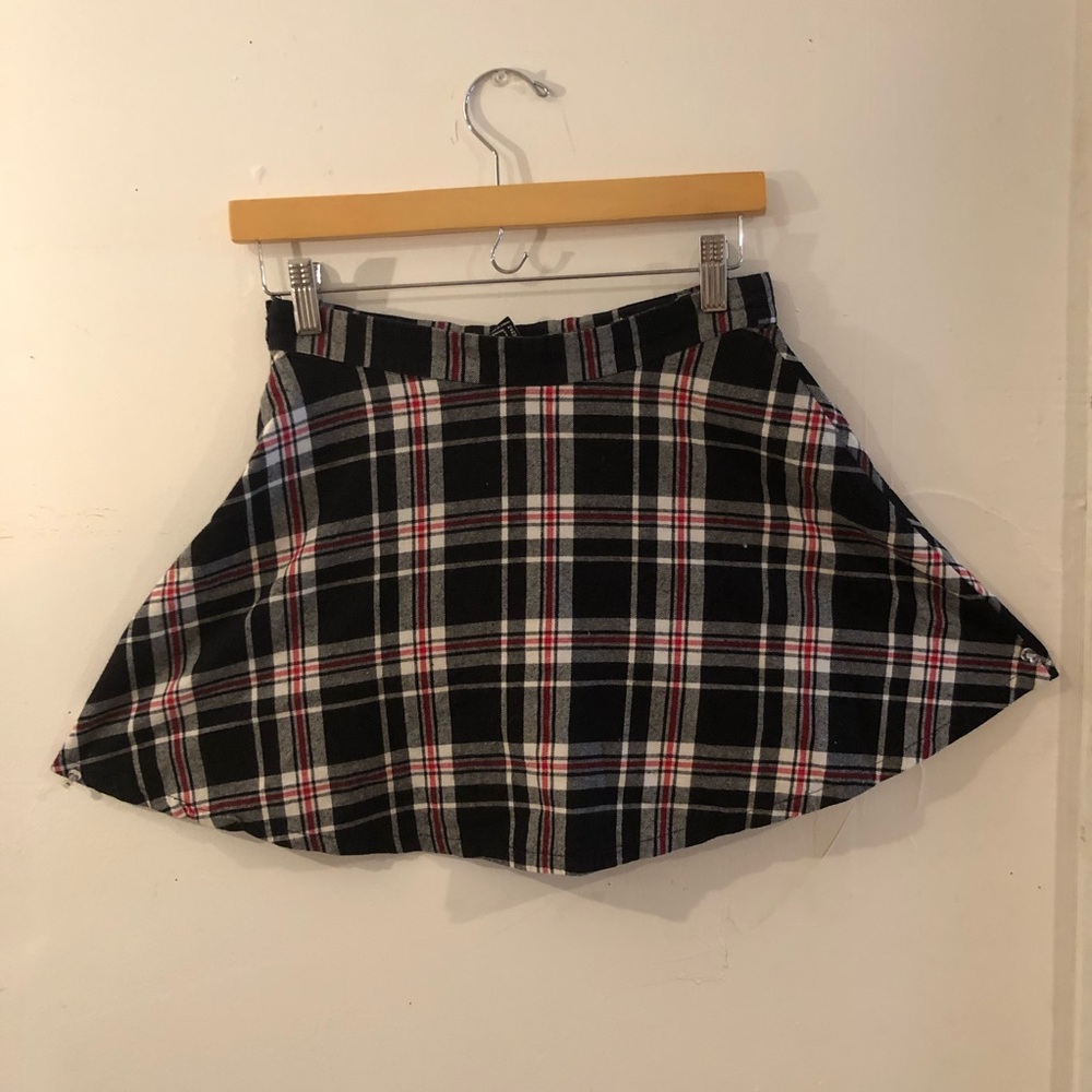 Tartan semi flare skirt
